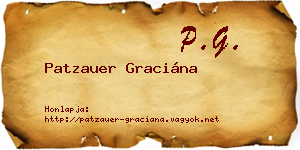 Patzauer Graciána névjegykártya
